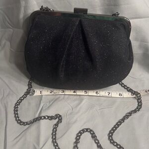 a new day Black Glitter Clutch